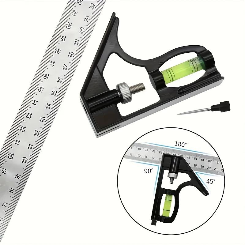 Регулируемый набор железных угловых линеек - Многофункциональный измерительный инструмент с комбинированным угольником для деревообработки, столярного дела и ремесленничества