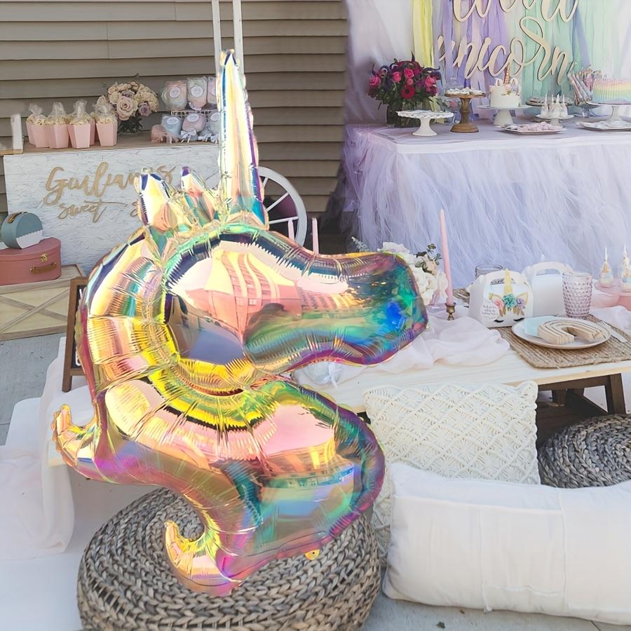 1 цветной голографический маленький воздушный шар из алюминиевой пленки в виде головы лошади для украшения Дня святого Валентина, свадьбы, дня рождения, вечеринки, вечеринки