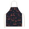 Nosleeve Skeleton Demon Apron Modern Linen Kitchen Cover For Men Women Children