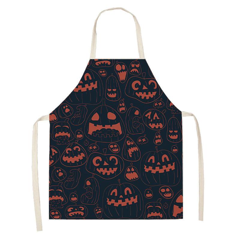 Nosleeve Skeleton Demon Apron Modern Linen Kitchen Cover For Men Women Children