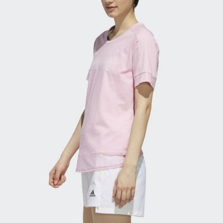 adidas Футболка Ss Tee Id повседневная удобная дышащая футболка с коротким рукавом женская розовая DY8650