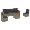 VidaXL Salon de Jardin avec Coussins 7 pcs, Canapés de Terrasse, Ensemble de Meubles de Patio, Mobilier d'Extérieur, Gris 3225871