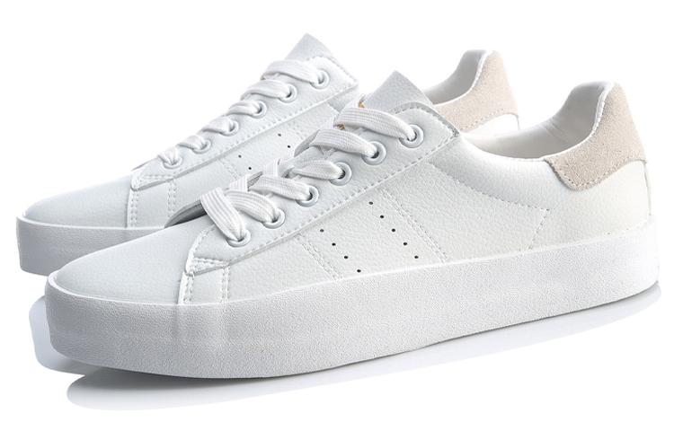 Li Ning Vulc Искусственная кожа Нескользящие Износостойкие Амортизирующие Низкие Скейтбордические кроссовки Мужские Белые AGCQ055-2