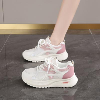 Спортивная обувь Скакалка Прыжки в длину Амортизирующая беговая обувь Военная подготовка Белая обувь для женщин