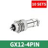 10 шт. Авиационный круглый разъем GX12 GX12-2Pin 3pin 4pin 5pin 6pin 7pin Папа Мама 12 мм M12 Фиксированная задняя гайка Штекер и Розетка