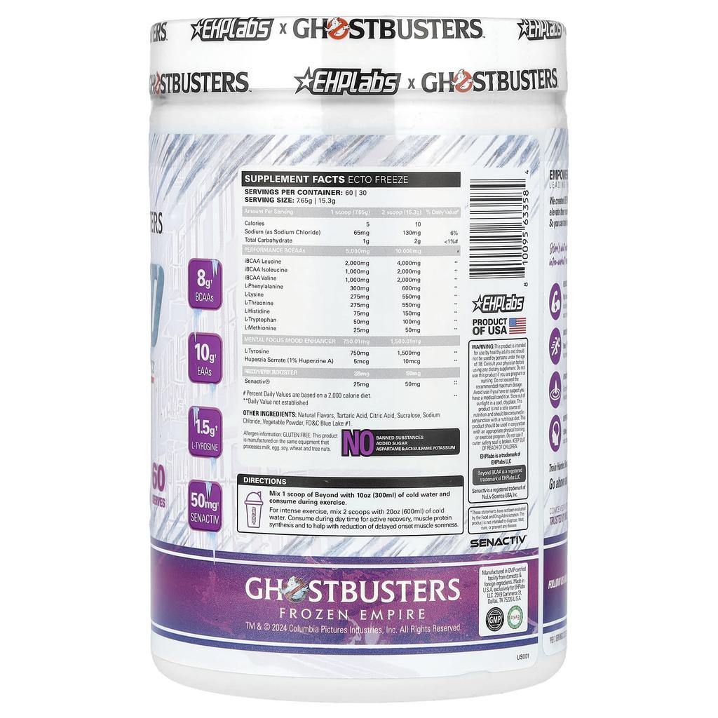 Охотники за привидениями, веганский, Bcaa-Eaa, Ecto Freeze, 459 г (16,2 унции)