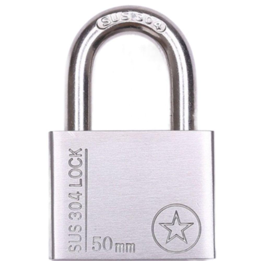 3 ключа, всепогодный навесной замок из нержавеющей стали 304, прочный, устойчивый к ржавчине, навесной замок для ворот, 30/40/50/60 мм, противоугонный замок для спортзала, садового сарая