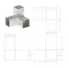 Vidaxl Łącznik Do Słupków W Kształcie Y, Galwanizowany Metal, 81X81 Mm