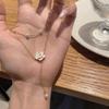 Двухслойное ожерелье с кисточками и жемчугом для женщин, нишевый дизайн, цепочка на ключицу с камелией, легкая роскошь, ощущение высокого класса, темперамент Не