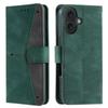 For iPhone 16 Plus Case Splicing Stitching Leather Wallet Phone Cover