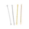 100Pcs/lot 15-40mm Gold Stripe Double Cylinder Bar Earrings Connecting For Jewelry Making Earring Pins DIY Supplies Accessories