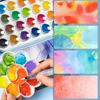 12/16/28/36/48 цветов с водяной кистью-ручкой, набор акварельных красок для рисования, принадлежности для рисования