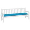 VidaXL Garden Bench Cushion, Bench Cover with String Ties, Waterproof Outdoor Cushion, Light Blue 361644