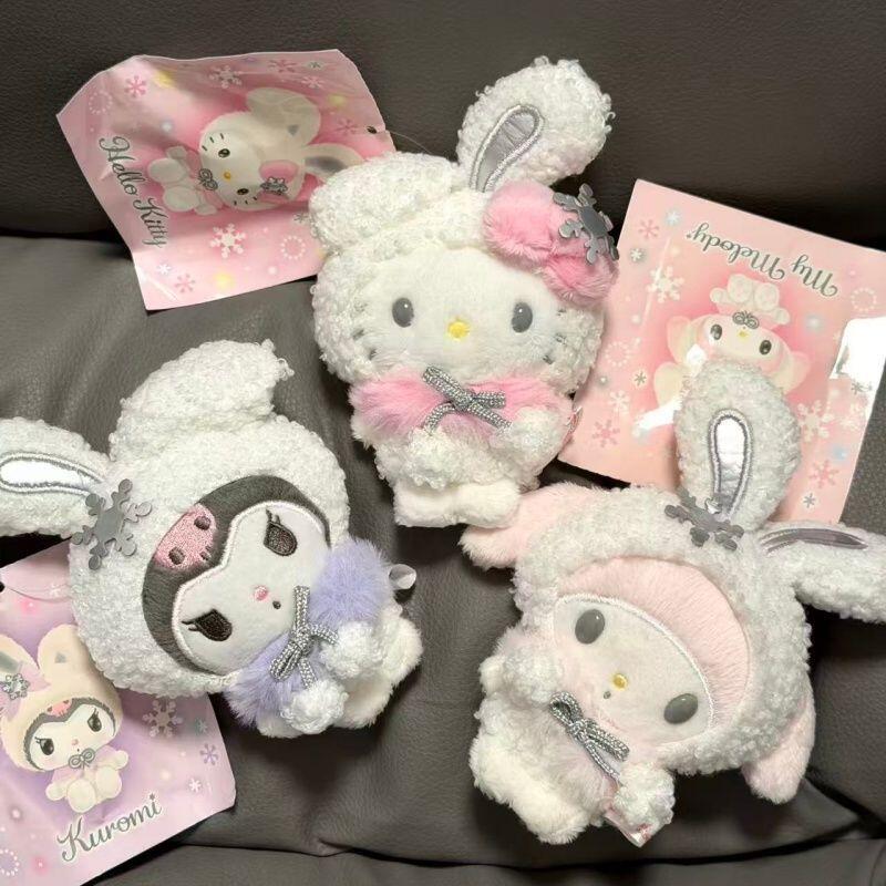 Японская серия Sanrio «Снежинка» Хелло Китти Синнаморолл Куроми Май Мелоди Плюшевая игрушка Милый брелок-подвеска для сумки Брелок Подарок