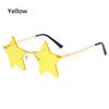 Funny for Women & Men Pentagram Eyewear Rimless Sunglasses Star Shape Sun Glasses Party Glasses