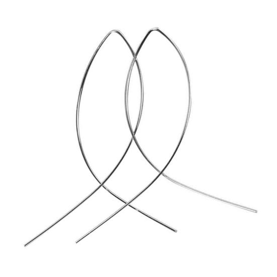 Женские Длинные Крестовые Рыбные Линии Серьги Ручной Работы Художественные Ювелирные Изделия Подарок