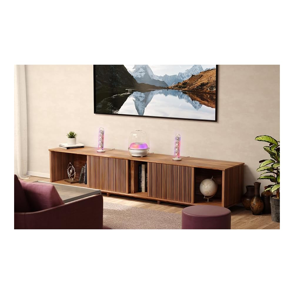 Harman Kardon SoundSticks 5 Wireless Bluetooth Auracast Compatible 2.1ch Speakers/Subwoofer/Power Cable Powered/HDMI (ARC)/3.5mm Analog Input/App Comp