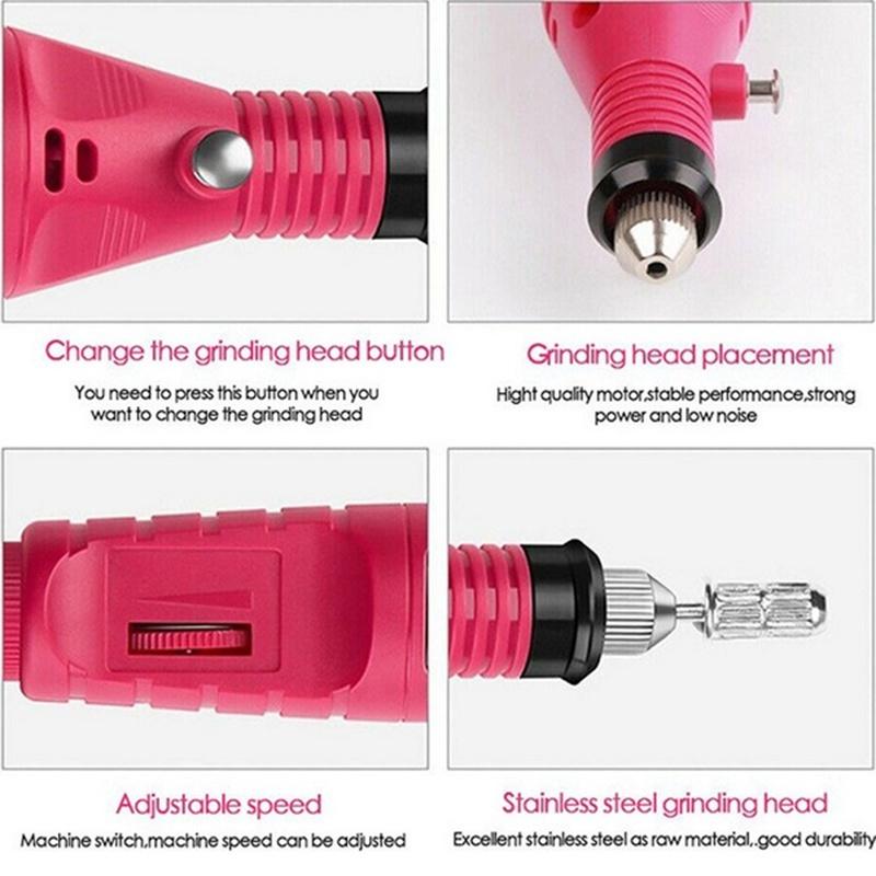 Новая портативная пилочка для ногтей, электрическая дрель для шлифовки и полировки ногтей, инструменты для дизайна ногтей YSL