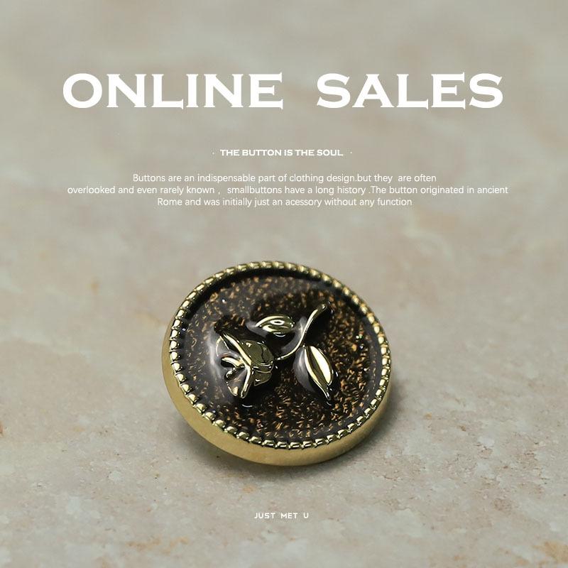 10 шт./Лот Металлические пуговицы для украшения в виде цветов для рукоделия, женской одежды, товаров для DIY-поделок, швейных аксессуаров, швейных материалов