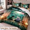 Custom Name Text 3Pcs Bedding Set Hunter × Hunter Duvet Cover And Two Pillowcases