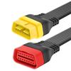 16-контактный разъем «папа-мама» OBD OBD2 OBDII удлинительный кабель для работы бензиновый дизельный диагностический инструмент OBD2 плоский 36 см 24awg разъем