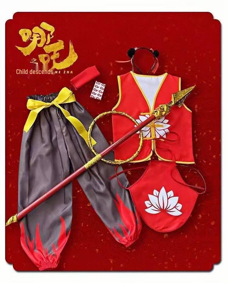 Костюм для косплея Нежа Демон Ребенок для детей - Унисекс Набор для детского праздника