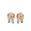 Decorative Elephant Statue for Home Decor Designer Marble Showpiece Elephants Pair with Golden and Red Meenakari Work