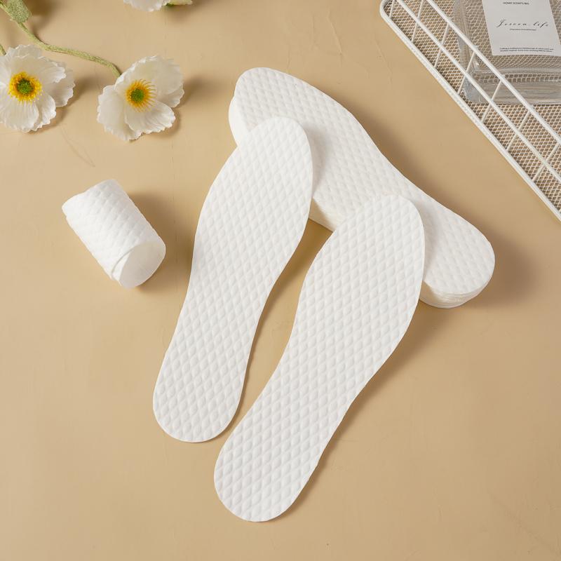 10 Pairs Antibacterial and Deodorizing Disposable Insoles for Women Sweat-absorbing and Breathable Summer Sock-free Insoles