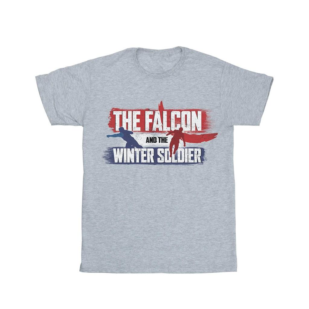 Marvel Mens The Falcon And The Winter Soldier Action Logo T-Shirt
