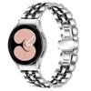 For Samsung Galaxy Watch4 Active 40mm/44mm/Watch4 Classic 42mm/46mm Stainless Steel Replacement Band 7 Beads Watch Bracelet Strap