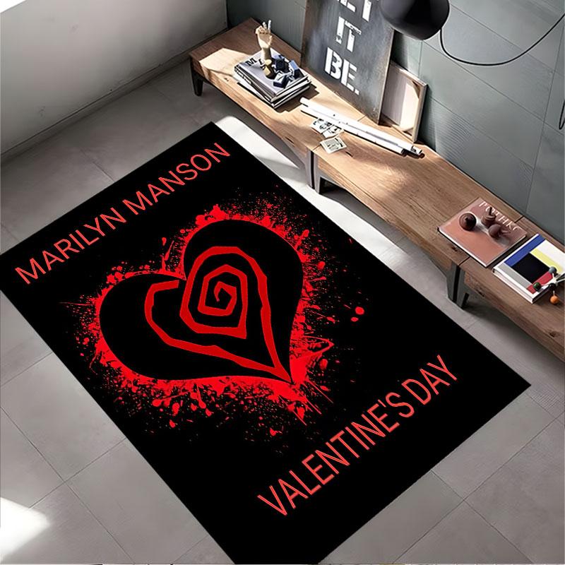 Red Heart Valentine's Carpet suitable as a non-slip mat for the living room or bedroom sofa