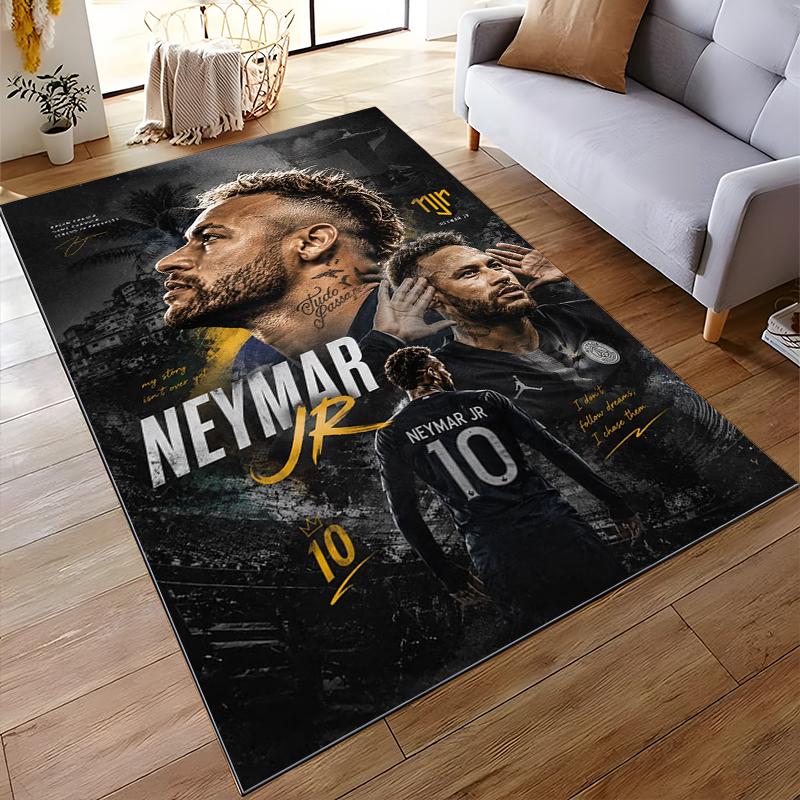 Neymar Jr Sports-Inspired Design Rug Non-slip rug suitable for living room and bedroom sofas sofas