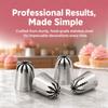 4pcs Squeeze Pastry Tips Nozzles Stainless Steel Cake Decorating Tools Cupcake Decorating