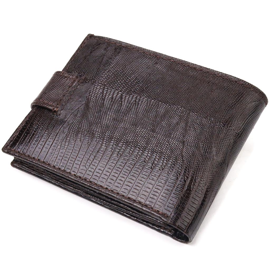 Небольшой мужской кошелек из натуральной фактурной кожи CANPELLINI Purse 21507 Коричневый