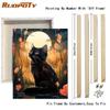 RUOPOTY Black Cat Diy Painting By Number Animals Acrylic Paint For Crafts Diy Gift Marker By Numbers Handpainted On Canvas 60x75cm