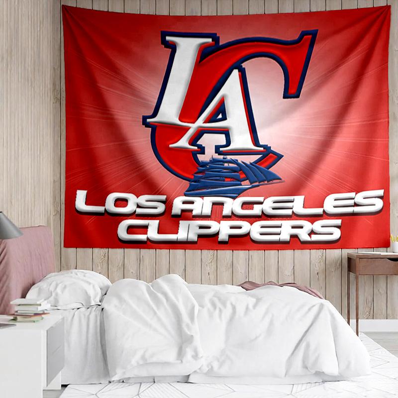 Los Angeles Clippers logo Tapestry for Bedroom Aesthetic Classroom Tapestries Wall Hanging for Living Room Dorm Office,Ideal Creative Gift