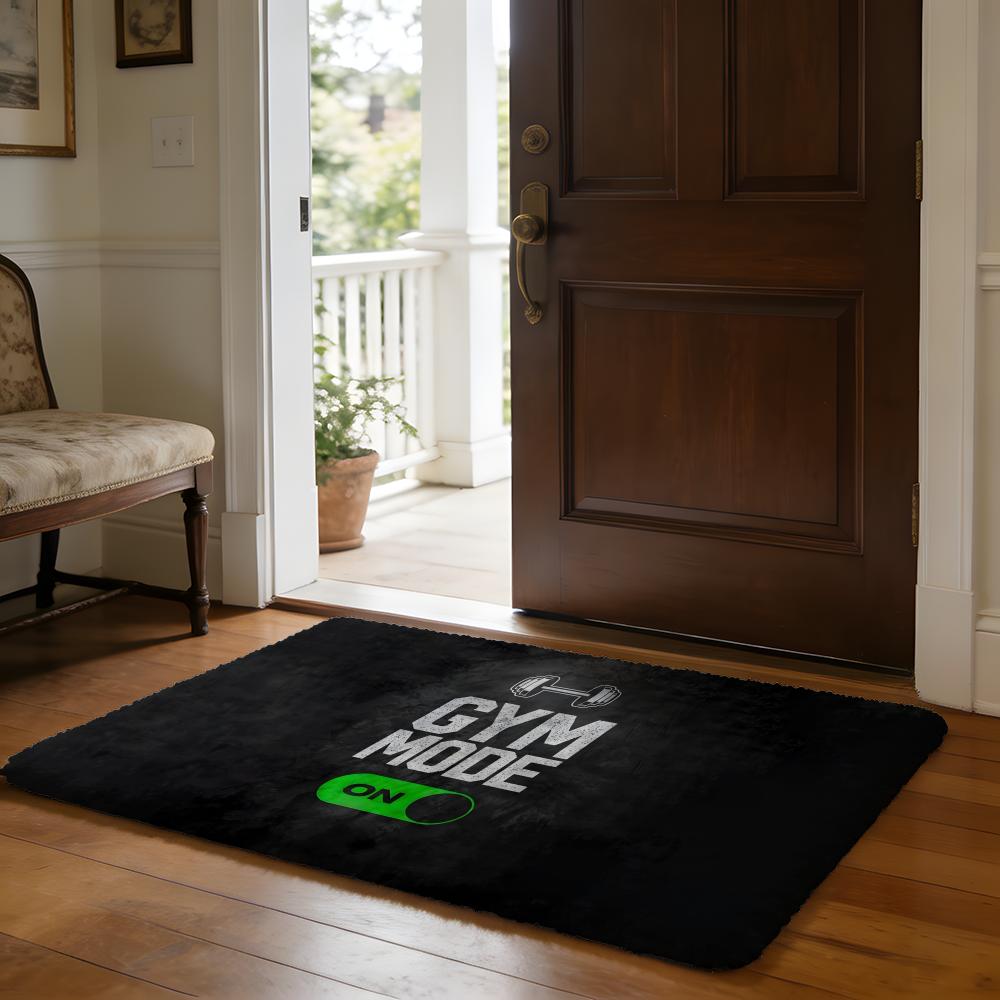Floor Mat Soft Flannel Rug Non-Slip Absorbent Mat for Bathroom Bedroom Home Decor Gym Anime