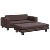 vidaXL Dog Bed with Extension, Brown, 100 x 50 x 30 cm, Faux Leather