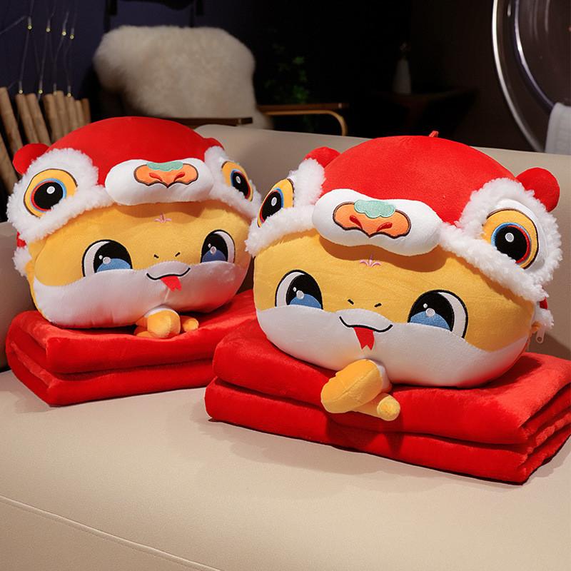 Новый год Змеи Китайский грелка для рук подушка одеяло плюшевая игрушка зимняя кукла мягкая