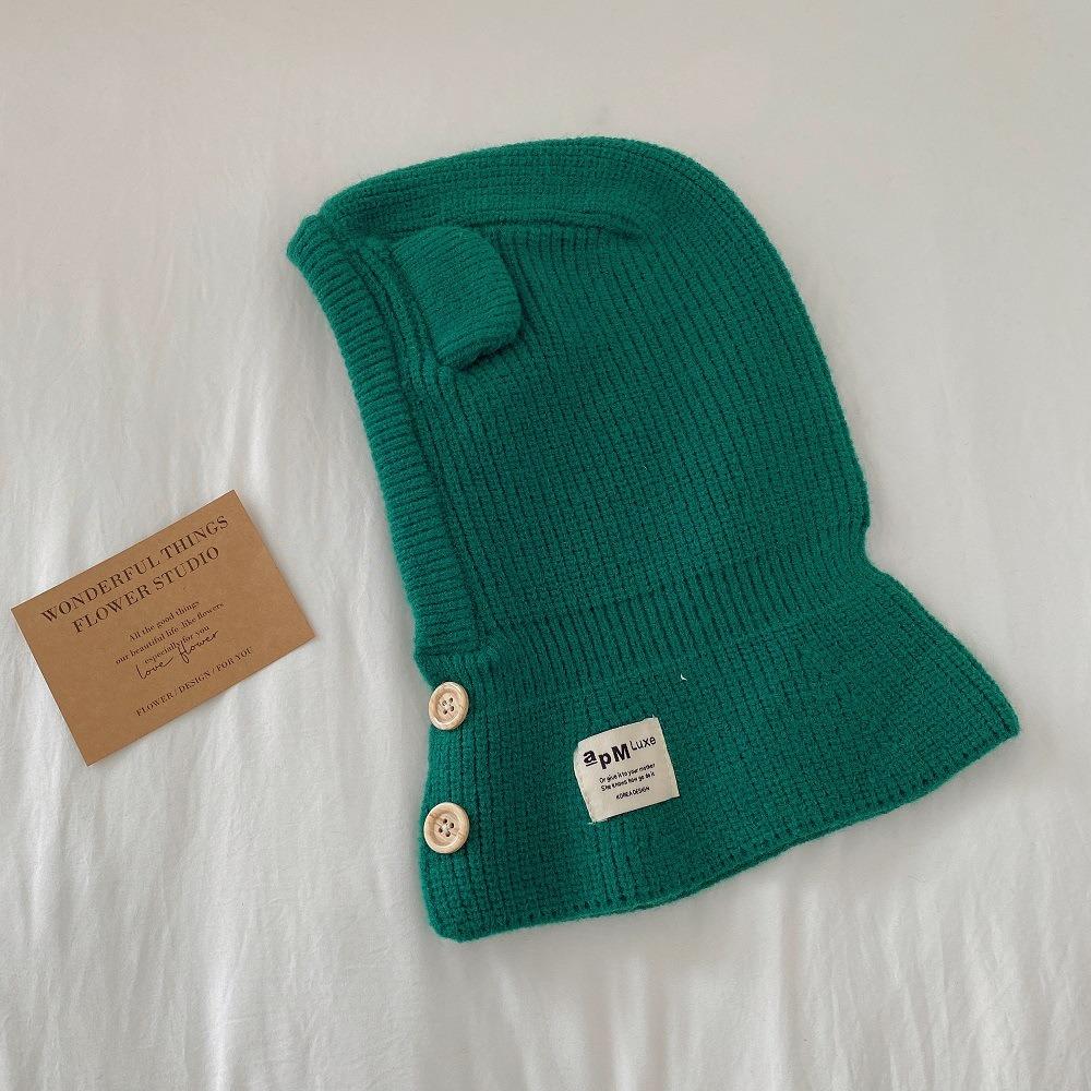 Soft Warm Baby Hooded Hat Boys Girls One Piece Scarf Cap Lovely Bear Ear Knit Hats Toddler