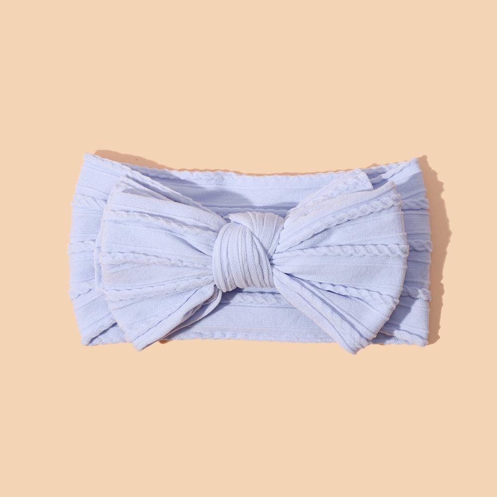 Европейская и американская детская двухслойная повязка на голову с бантом - Мягкий нейлон, защита родничка младенца