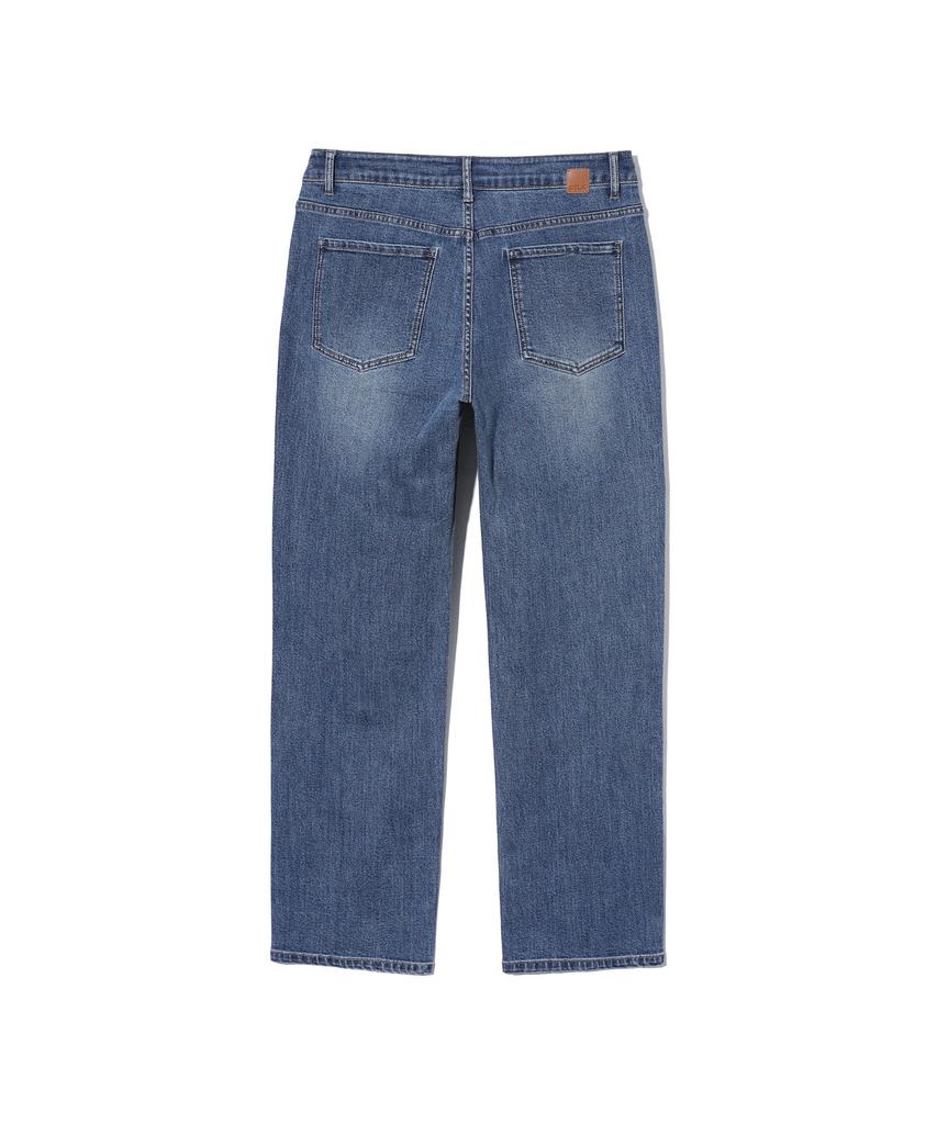 UCLA Unisex Basic Brushed Straight Denim Pants [Md-Indigo](Uc3Dp20)