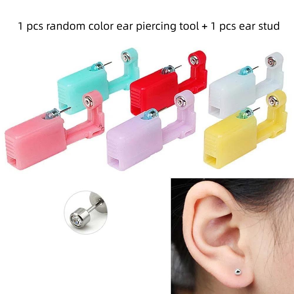 Pain Ear Cartilage Disposable Nose Ear Piercing Tool Earring Piercer Machine Helix Piercing Steel
