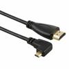 Микро HDMI-совместимый Тип 90 градусов влево D Штекер Угловой к HDMI-совместимому 1.4 Штекер