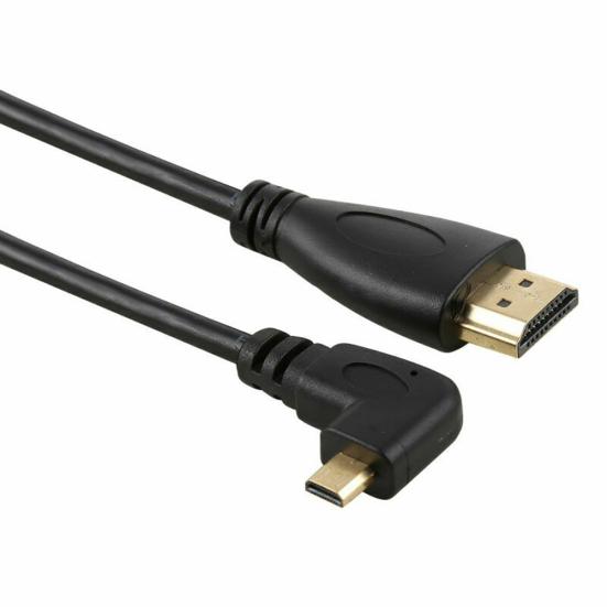 Микро HDMI-совместимый Тип 90 градусов влево D Штекер Угловой к HDMI-совместимому 1.4 Штекер