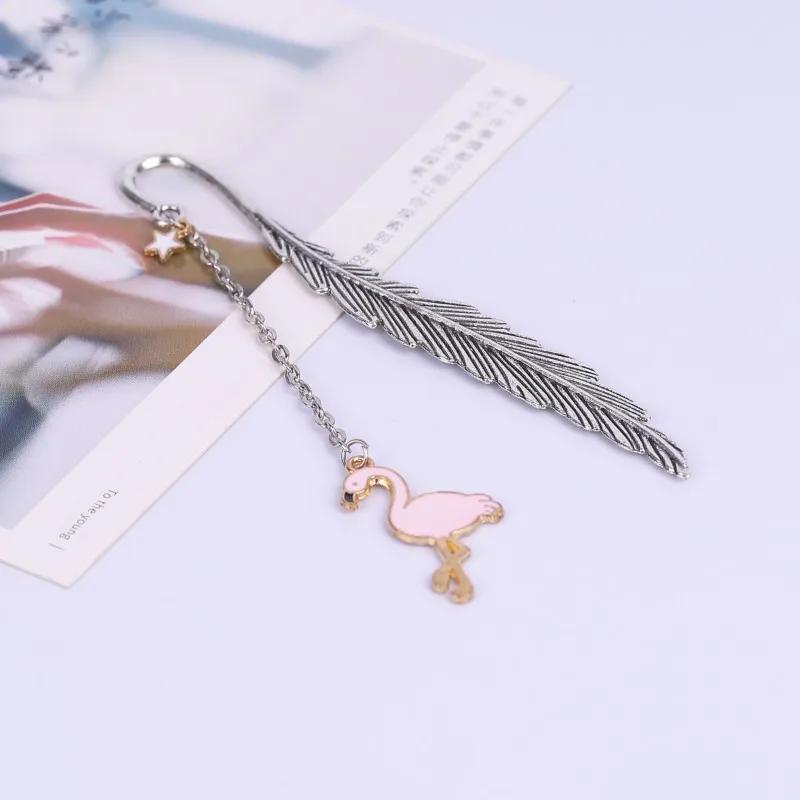 Креативные канцелярские принадлежности с перьями Separador De Libro, инструмент для книги, Marque Page B02, милая металлическая закладка для книг