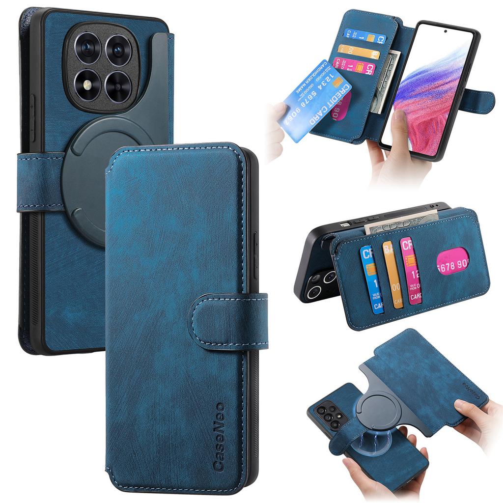 For Xiaomi Redmi Note 14 Pro 5G Magnetic Case CASENEO Detachable Leather Phone Wallet Cover
