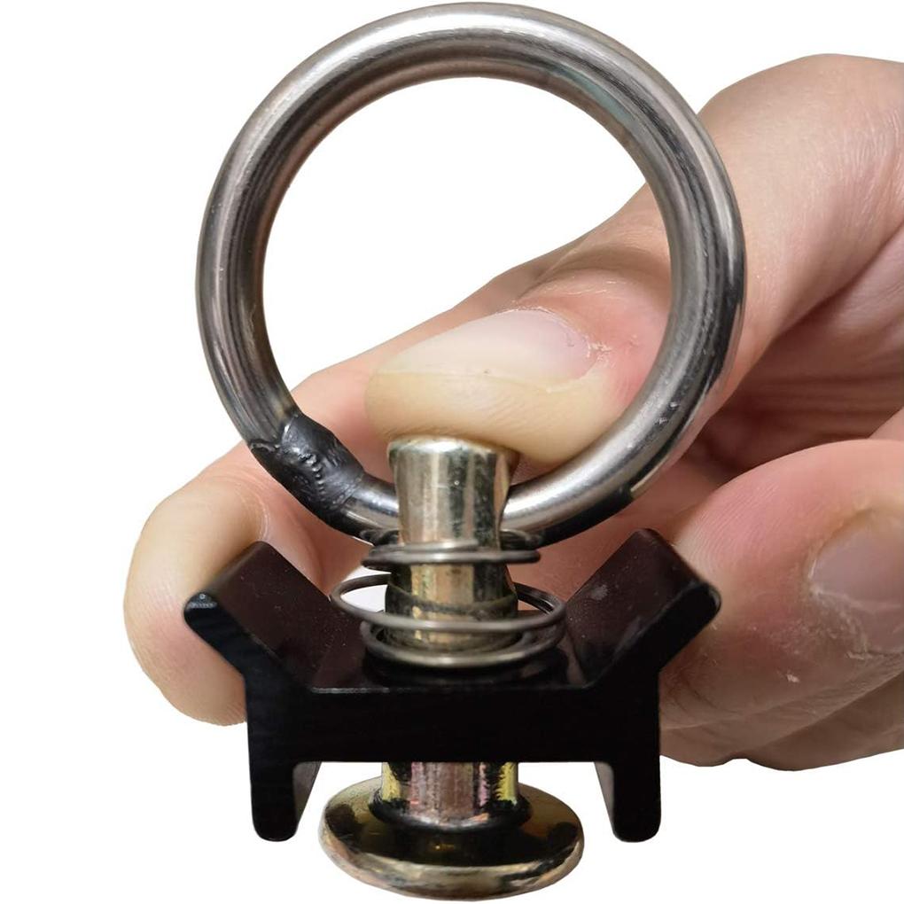 10x L Track Single Stud Fitting с круглым кольцом Tie Down Anchors Tie Downs Motorcycle Trailer Aluminum Keeper Cargo Control