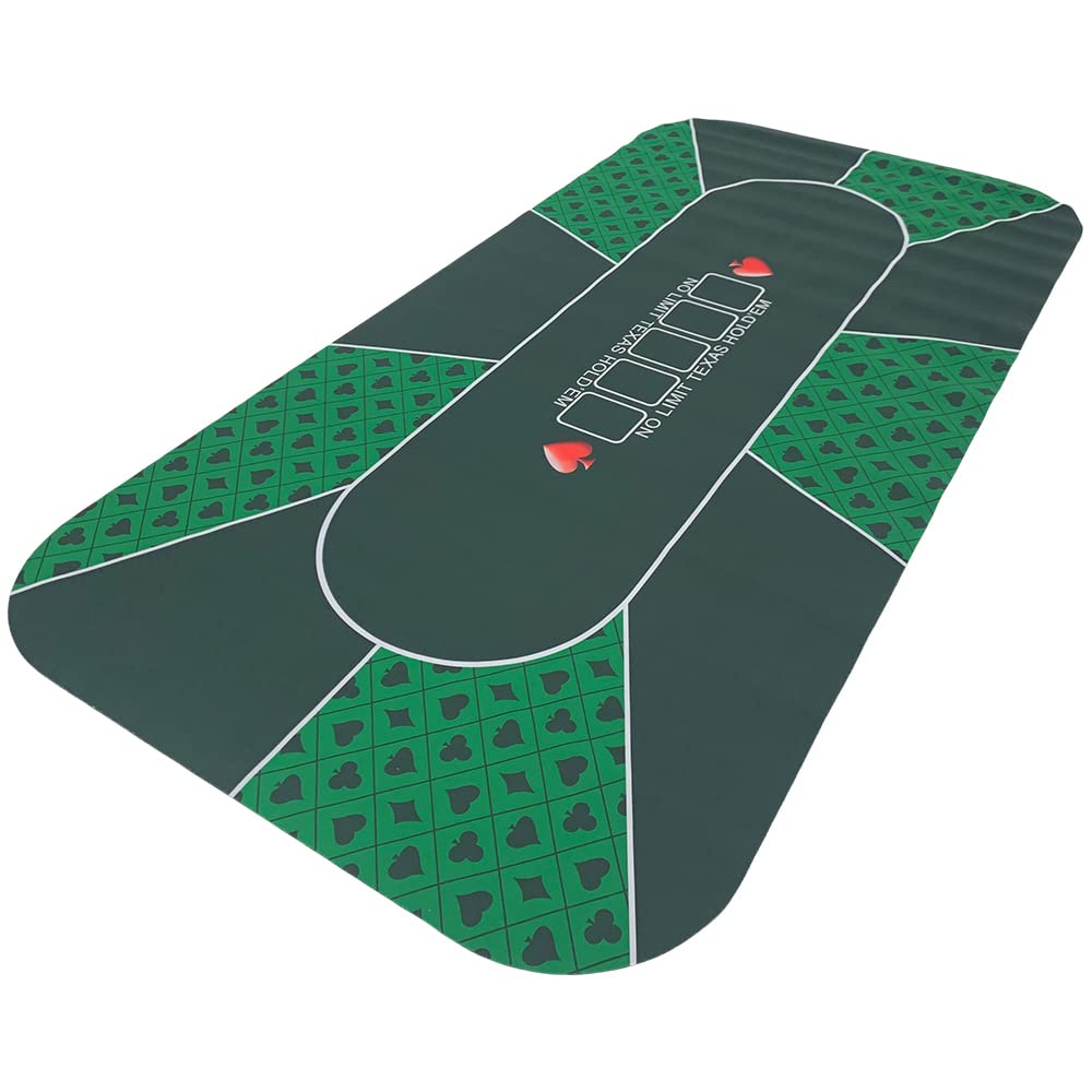 Коврик для покера UPstore 120 см x 60 см Texas Casino с футляром для хранения, аутентичный игровой коврик для карточных игр, игровой стол, баккара, покер, блэкджек, холдем, нескользящий