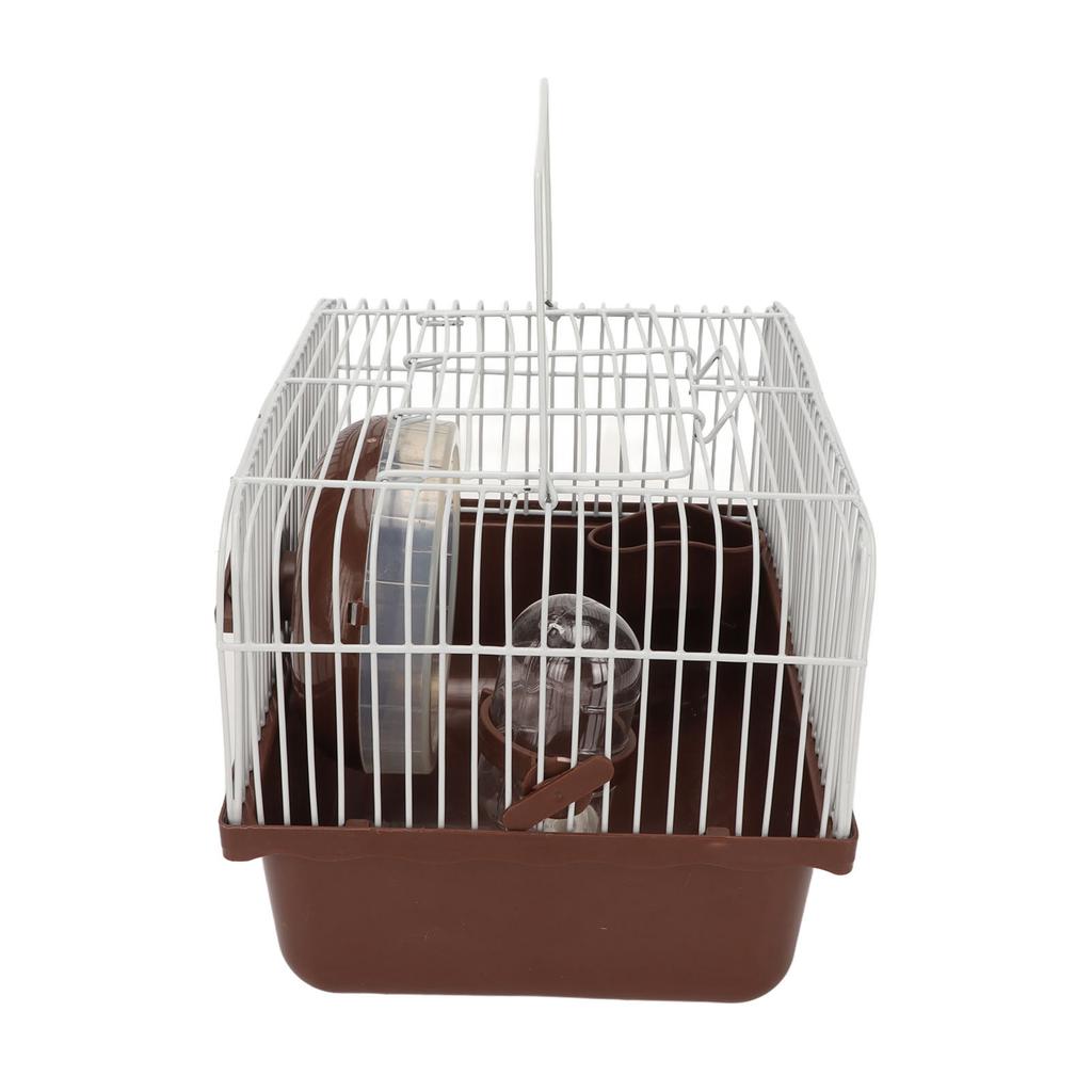 Hamster Cage Breathable Portable Small Animal House with Water Bottle Bowl Running Wheel for Guinea